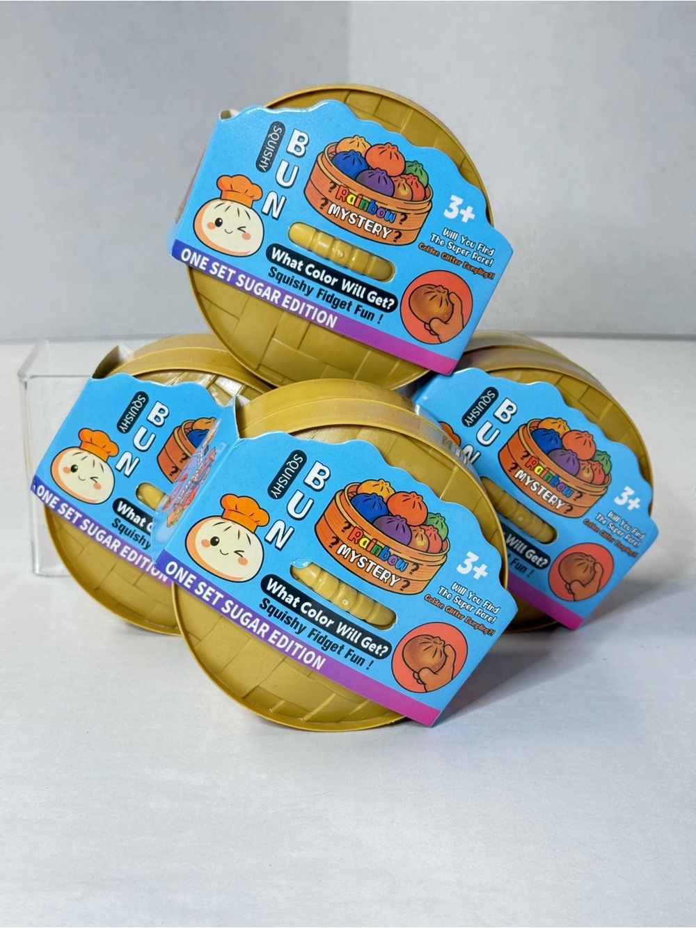 Rainbow Mystery Bun Squishy Mystery Toy - Rare Gold (One Set Sugar Edition)